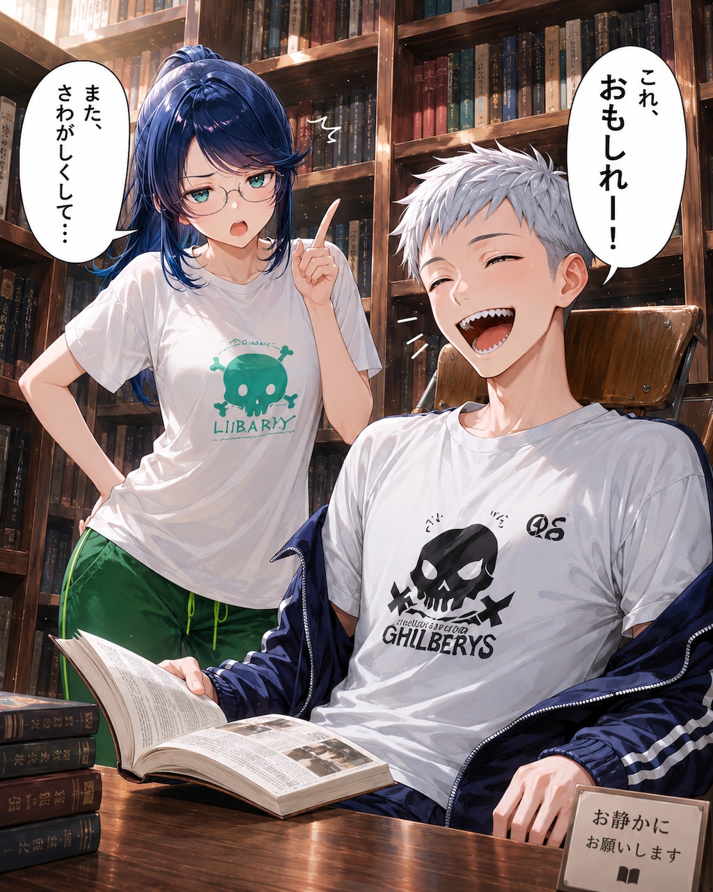 注意する張本渚ちゃんと元気な石瀬くん