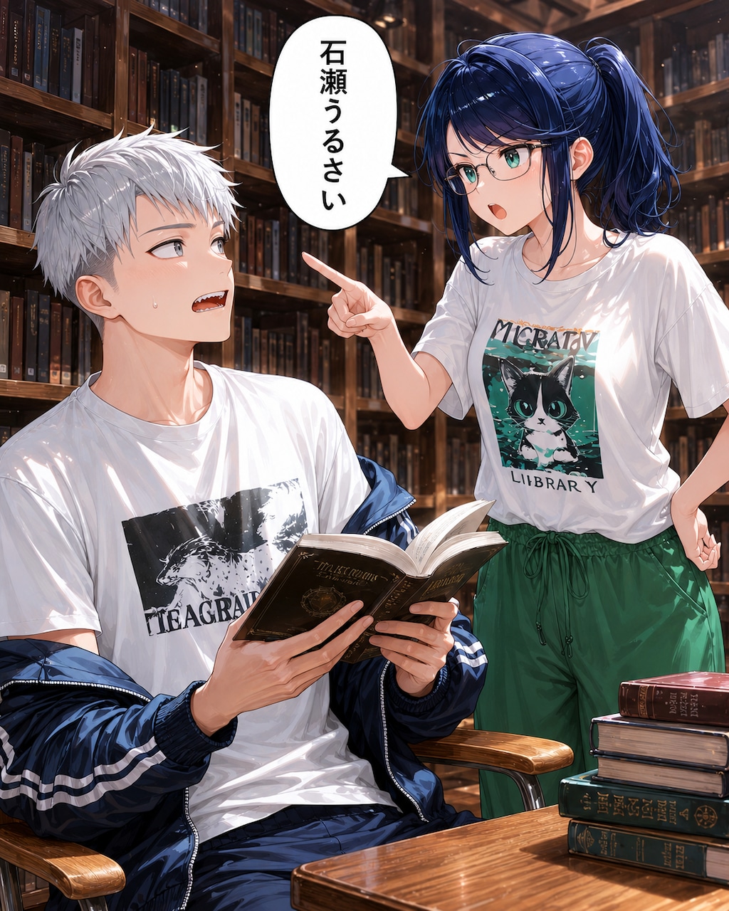 注意する張本渚ちゃんと元気な石瀬くん