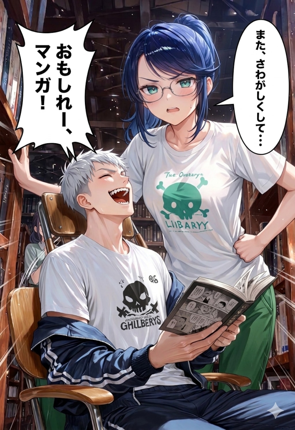 注意する張本渚ちゃんと元気な石瀬くん