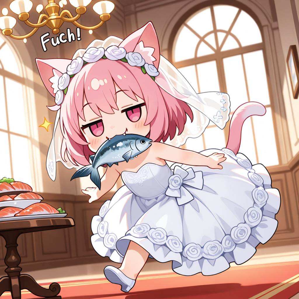 ねこの披露宴の料理に魚を出してはいけない！！