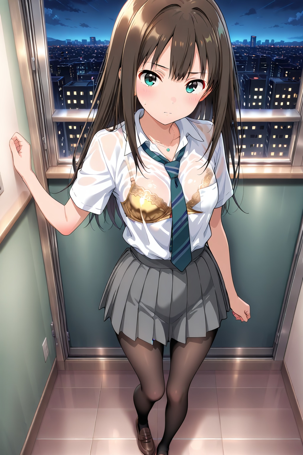 しぶりんと夜のアパートで