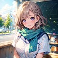 （３１４HQ）銀髪ちゃんニットマフラー 3枚目