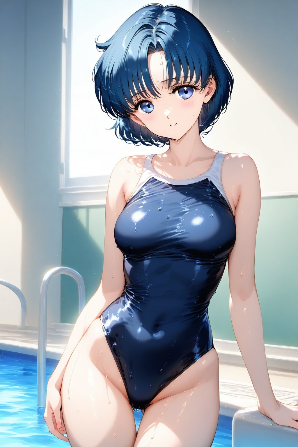 ジムのプールで