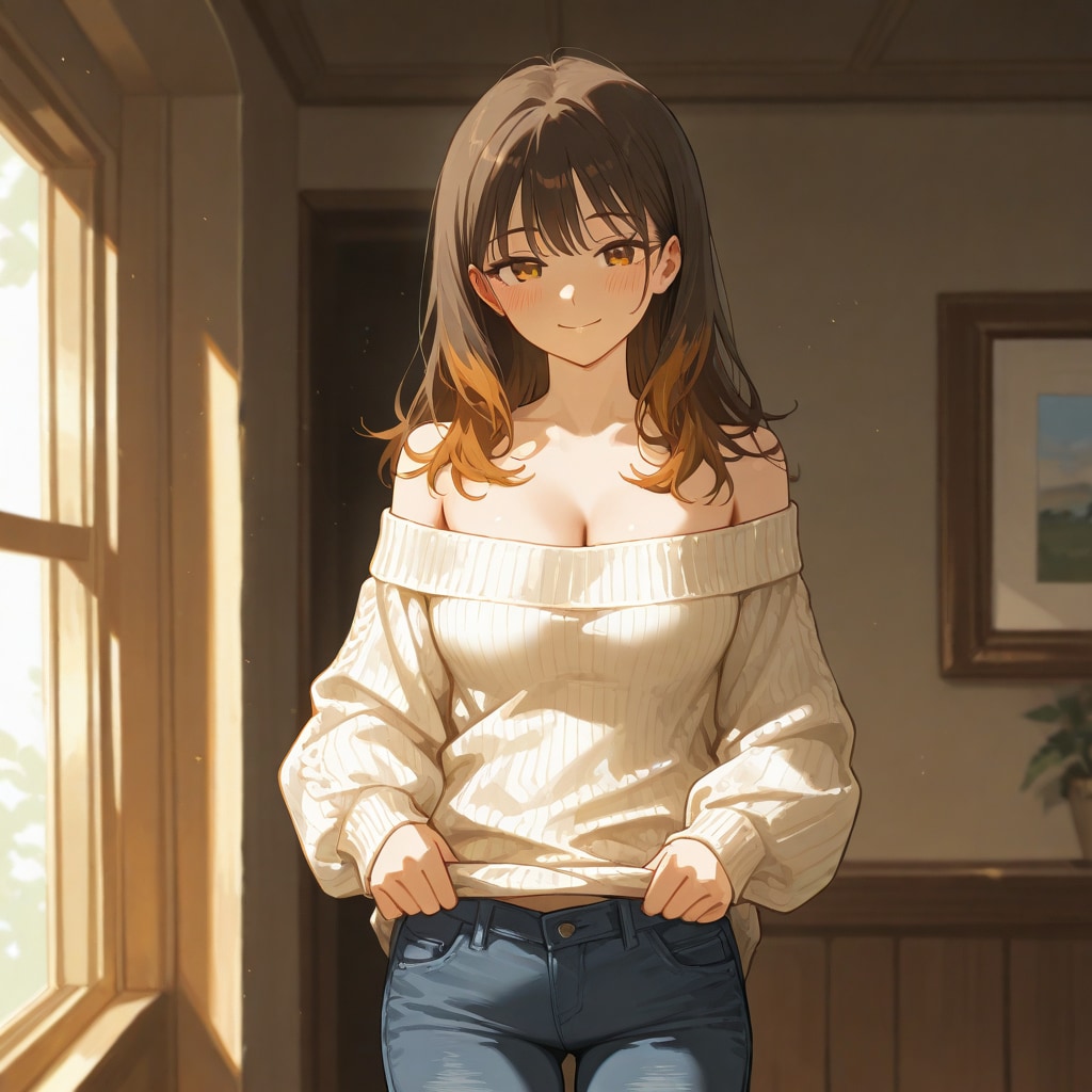 夕暮れとお姉さん