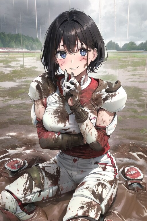 🏈泥まみれの女子アメフト 78