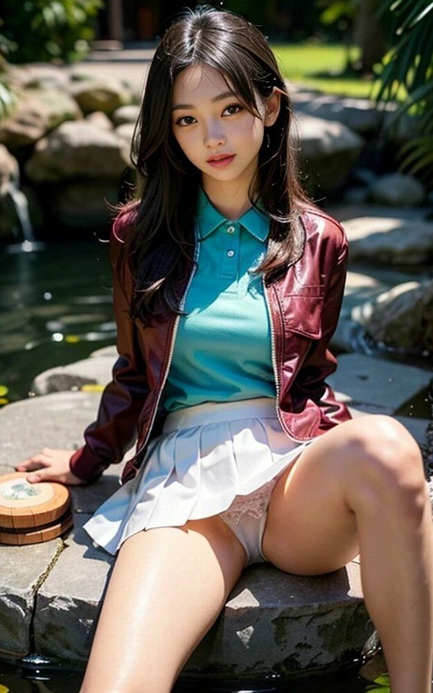 女子大生日本庭園パンチラ画像集