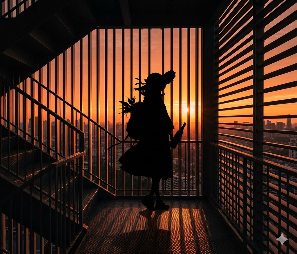 夕焼けを肴にいくらでもいけちゃうぜ☆