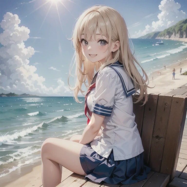お兄ちゃんイスないけど隣座っていいよっ