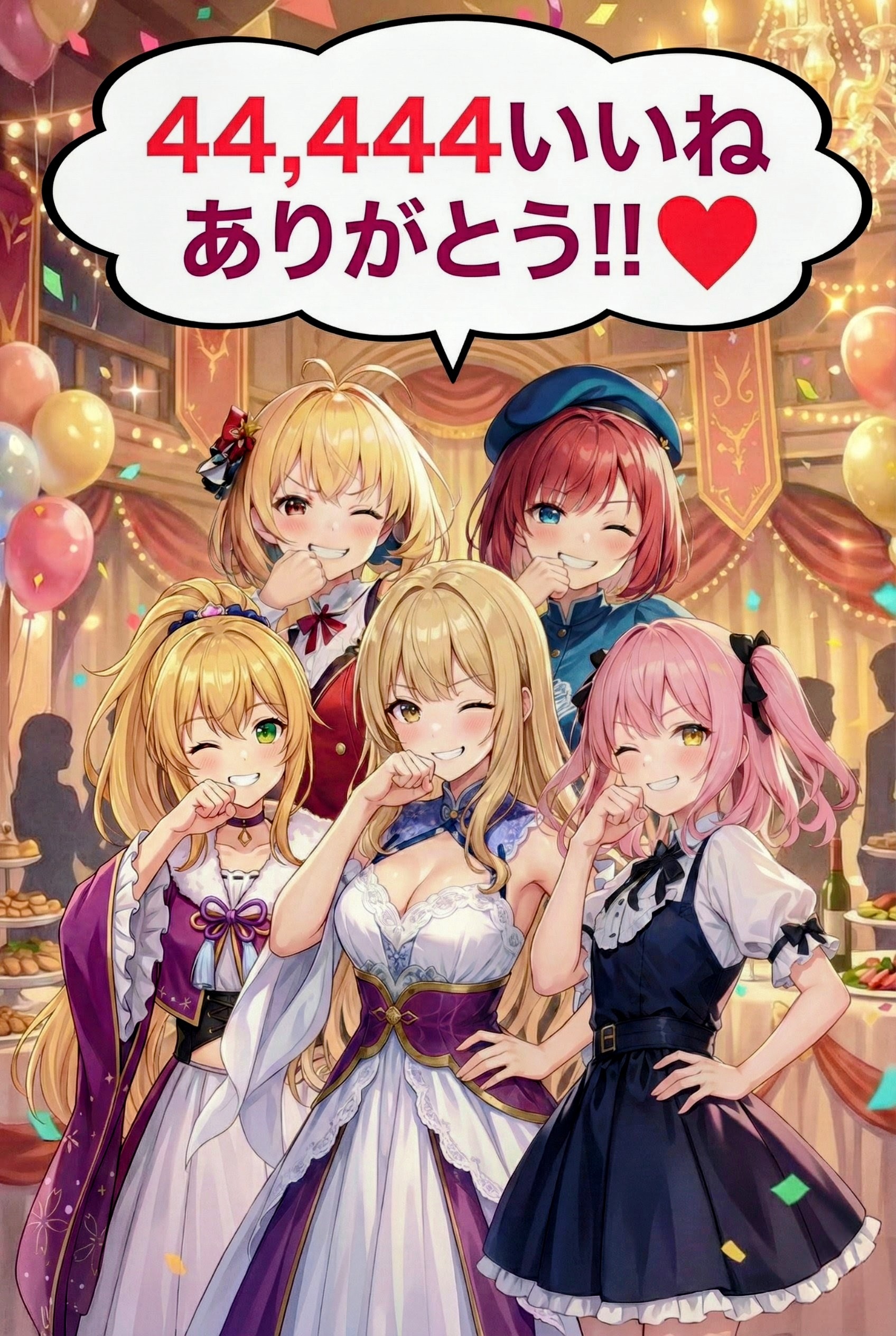 【44,444いいね突破記念】ケンケンシーポーズ | の人気AIイラスト・グラビア