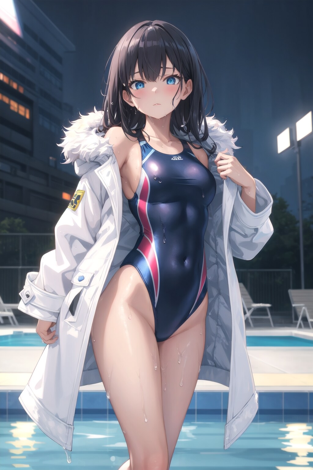 真冬のナイトプール