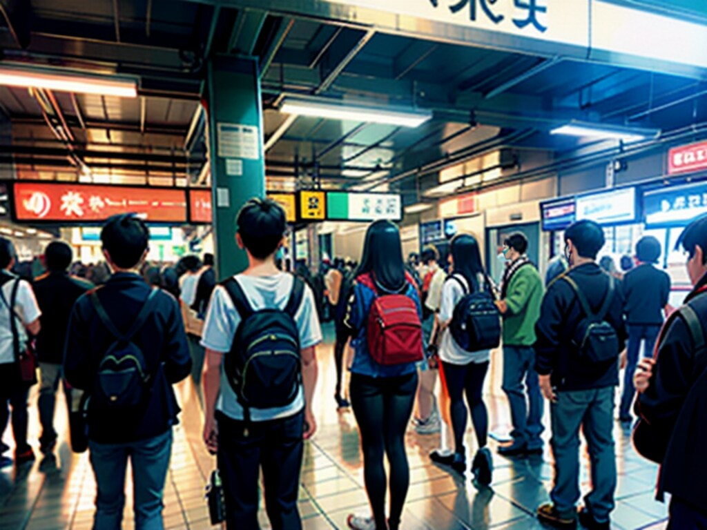駅の人混み