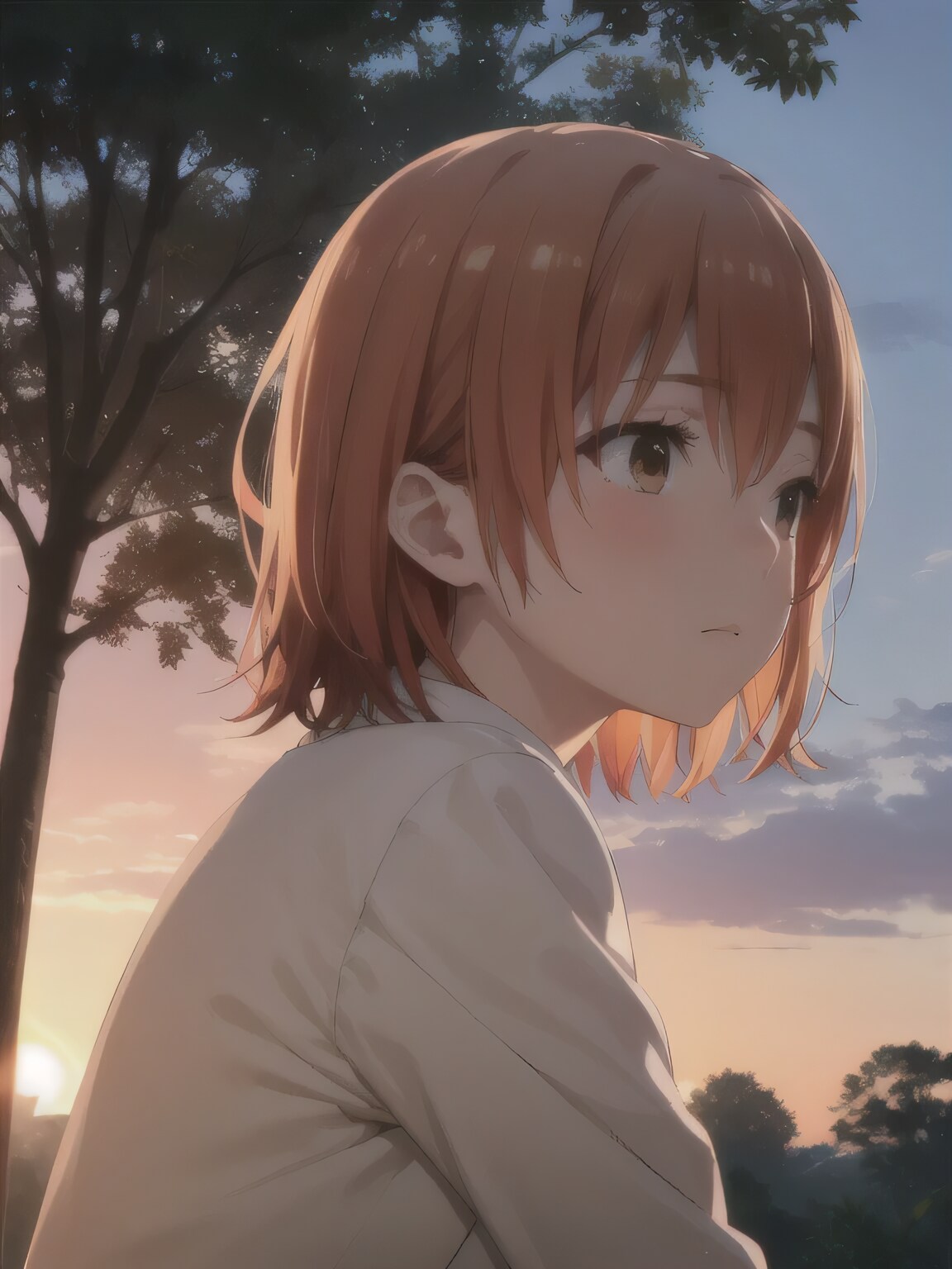 茶髪ボブでワイシャツの少女 | の人気AIイラスト・グラビア