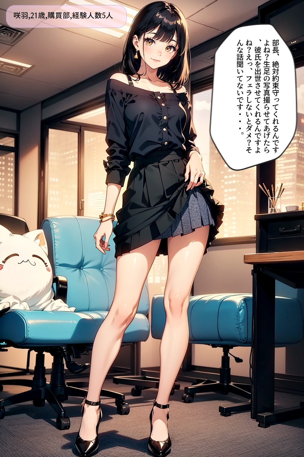 生足ミニスカートで出社するOL vol.2