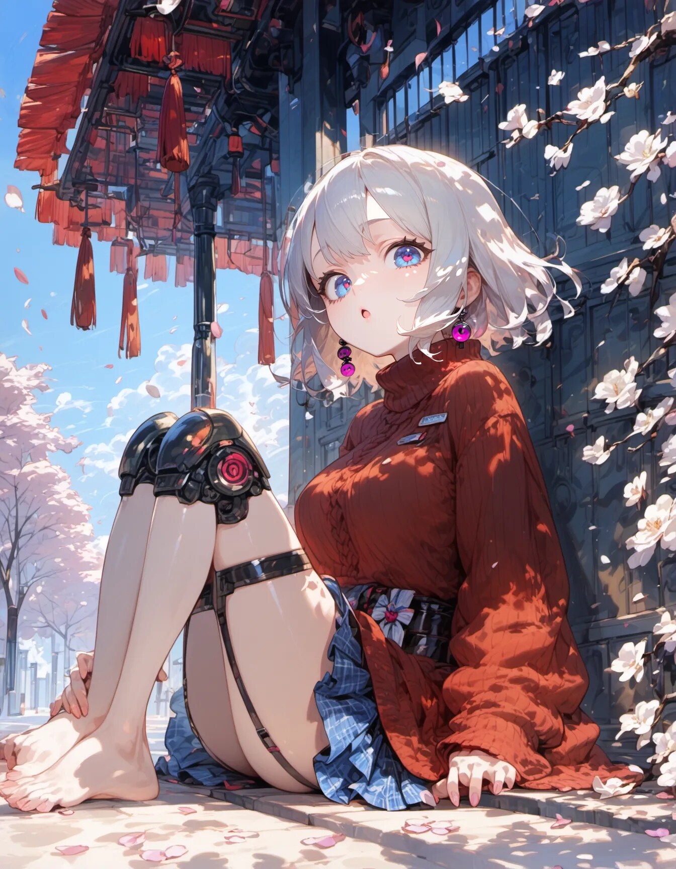 Garnet Knit on Ancient Stone