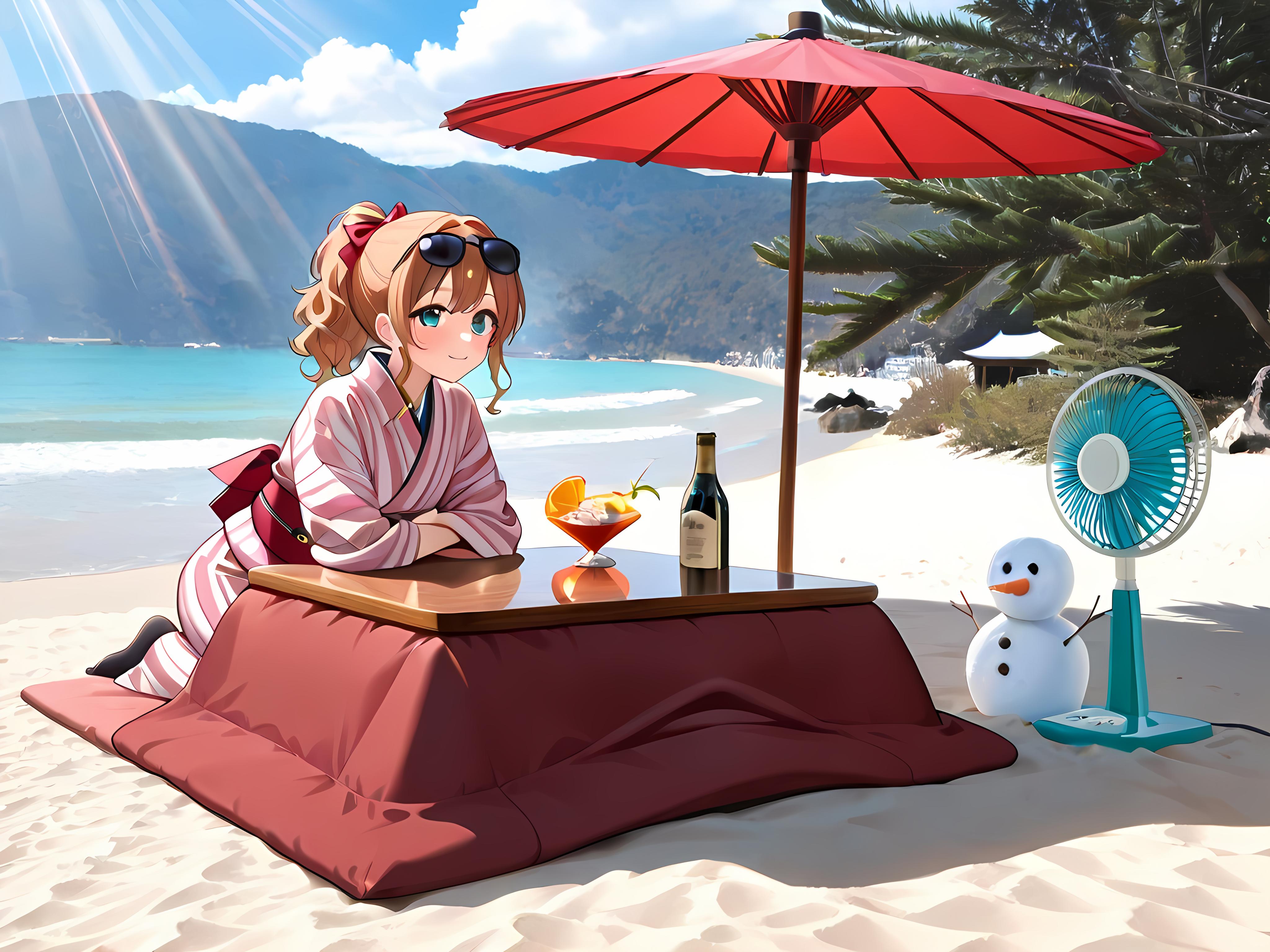ビーチのおねえさん | の人気AIイラスト・グラビア