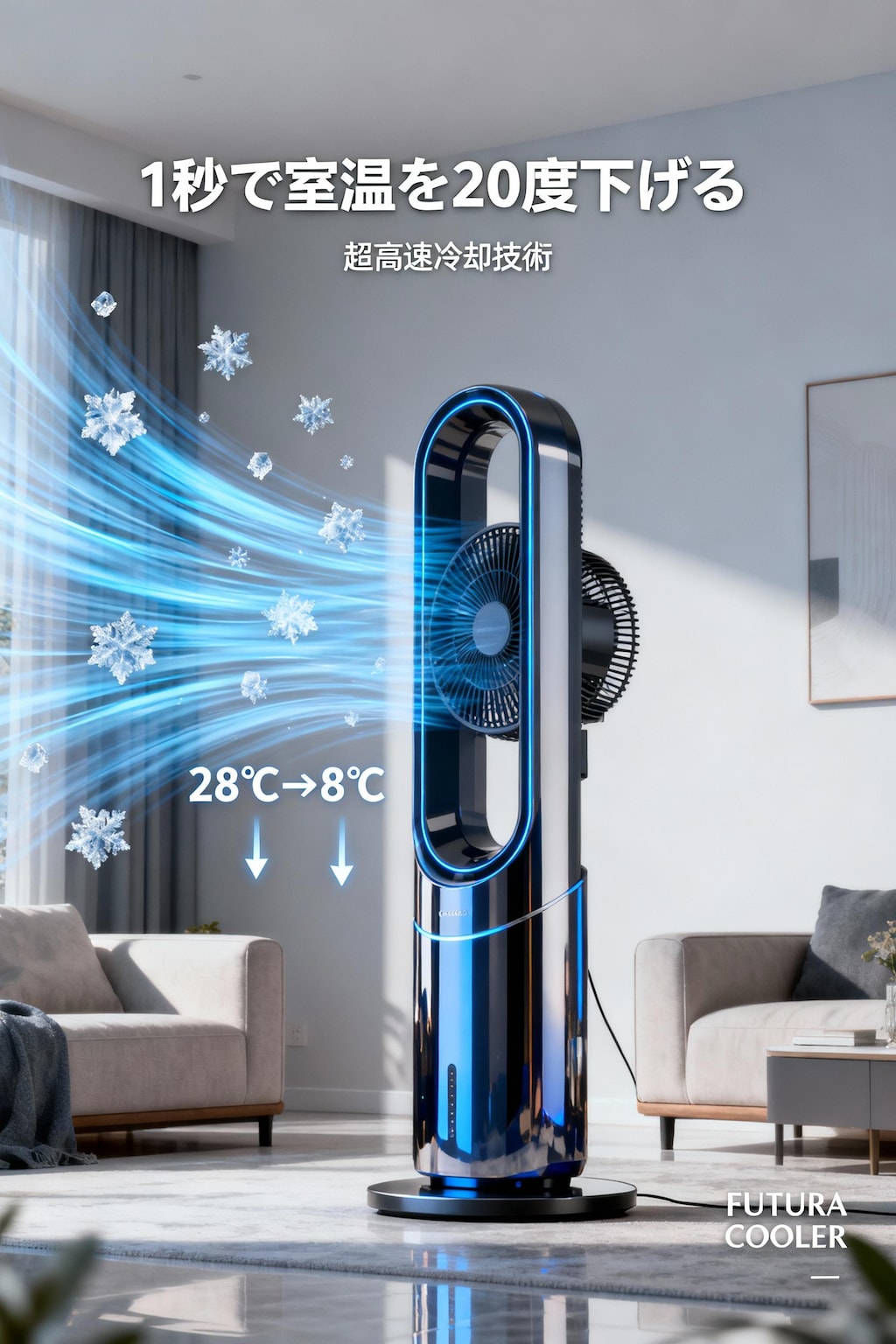 1秒で室温を20度下げるサーキュレーター