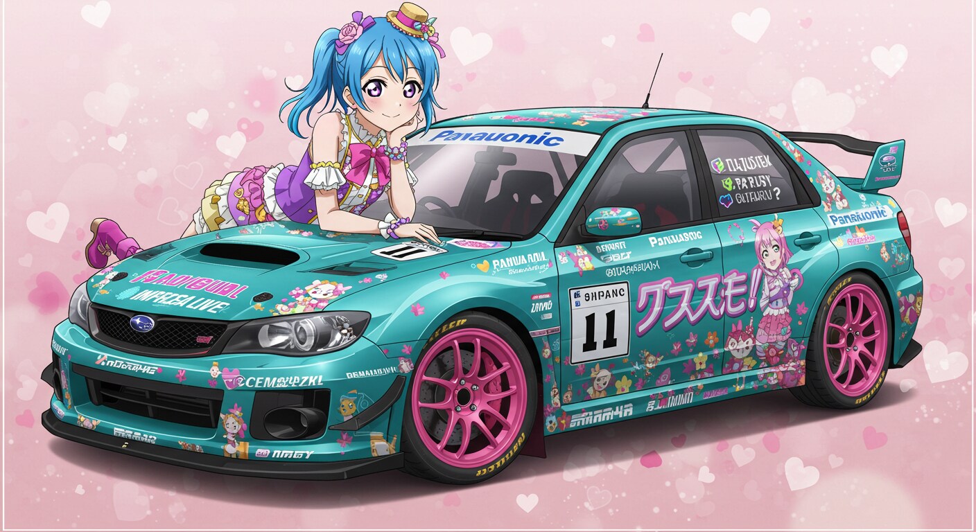 アニメキャラとPanasonicカラーWRX