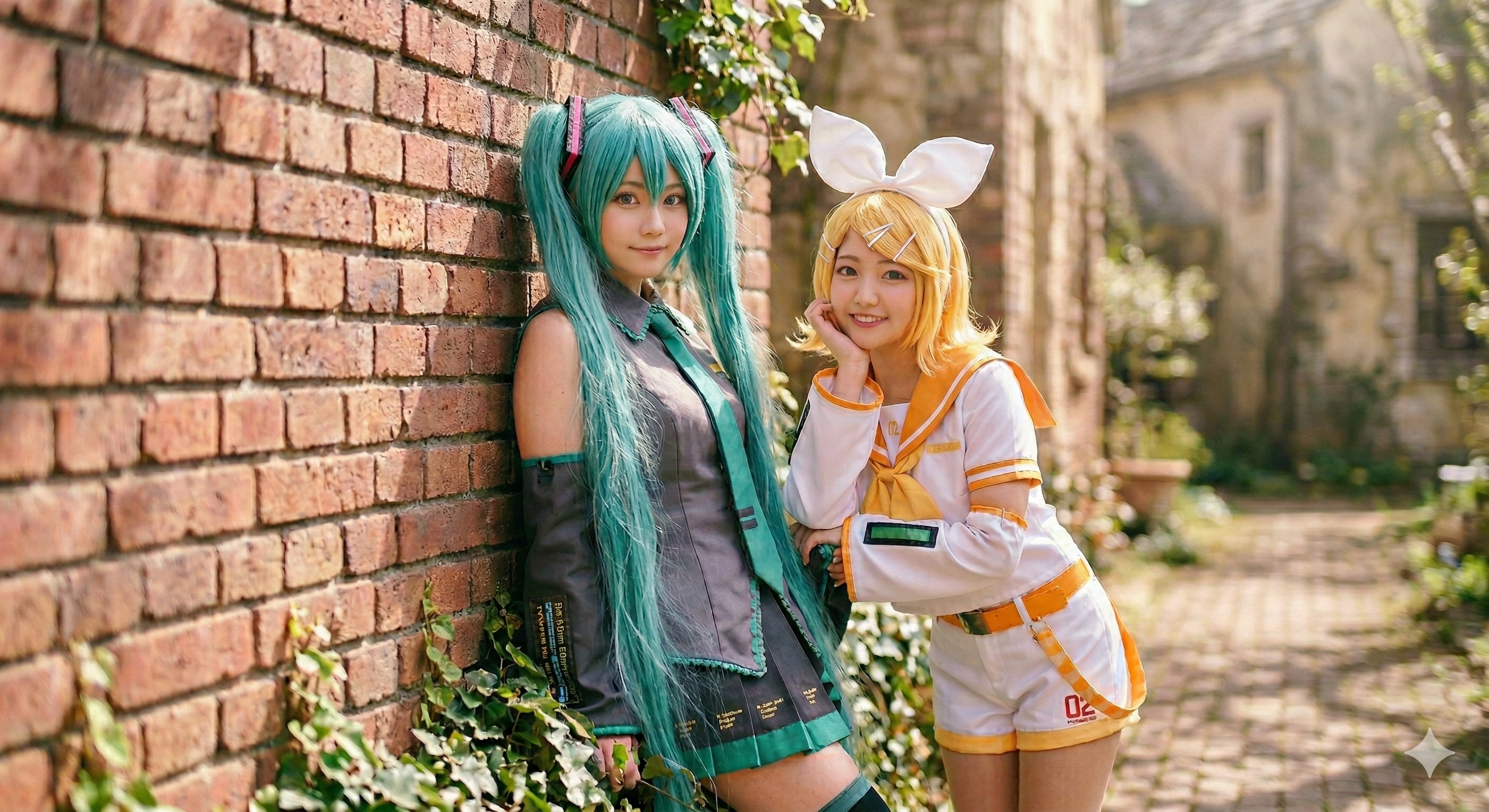 ミクさんとリンさんのコスプレ | の人気AIイラスト・グラビア