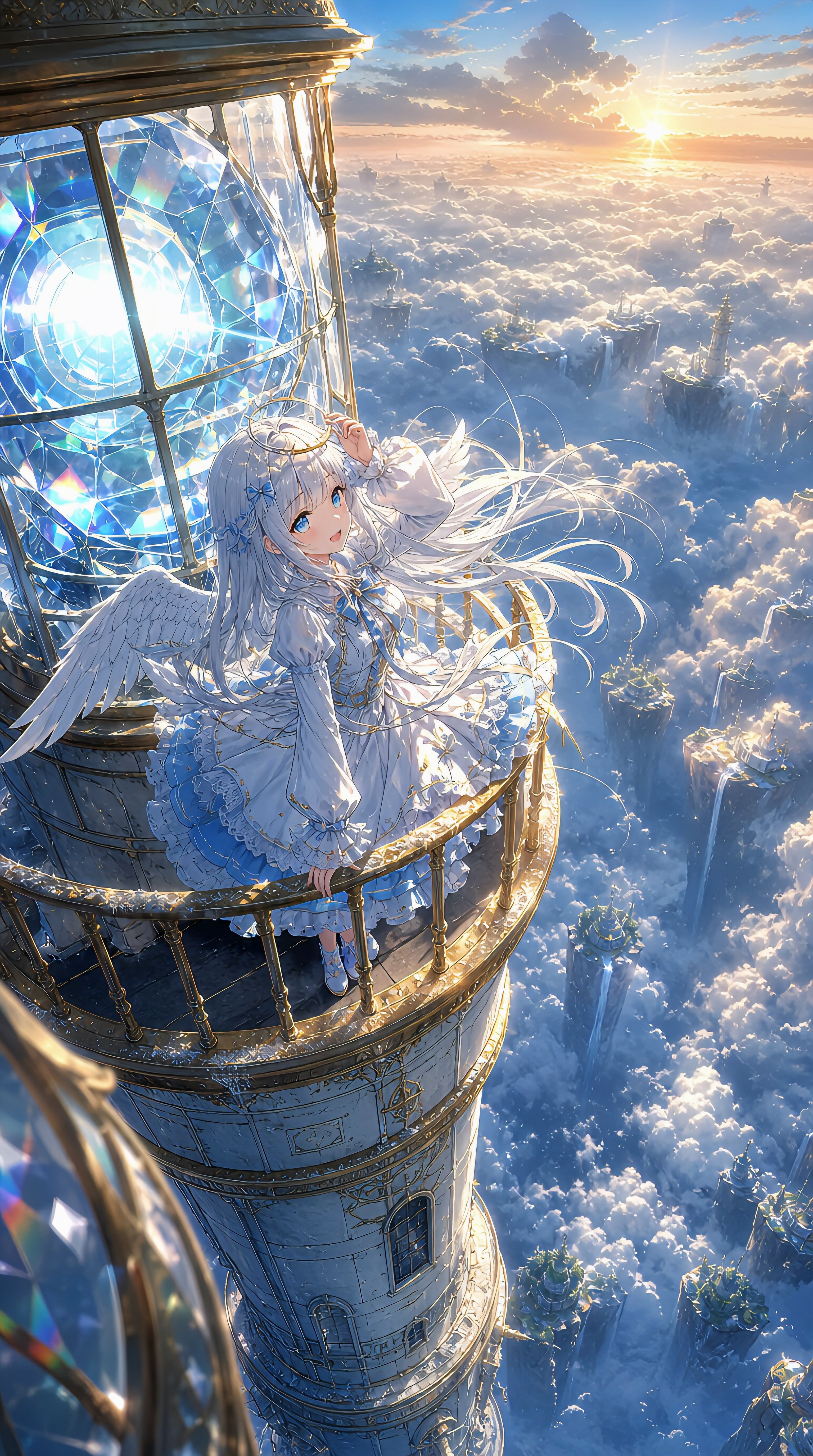 今日のルルエル  雲の灯台、朝の当番なのら♪ | の人気AIイラスト・グラビア