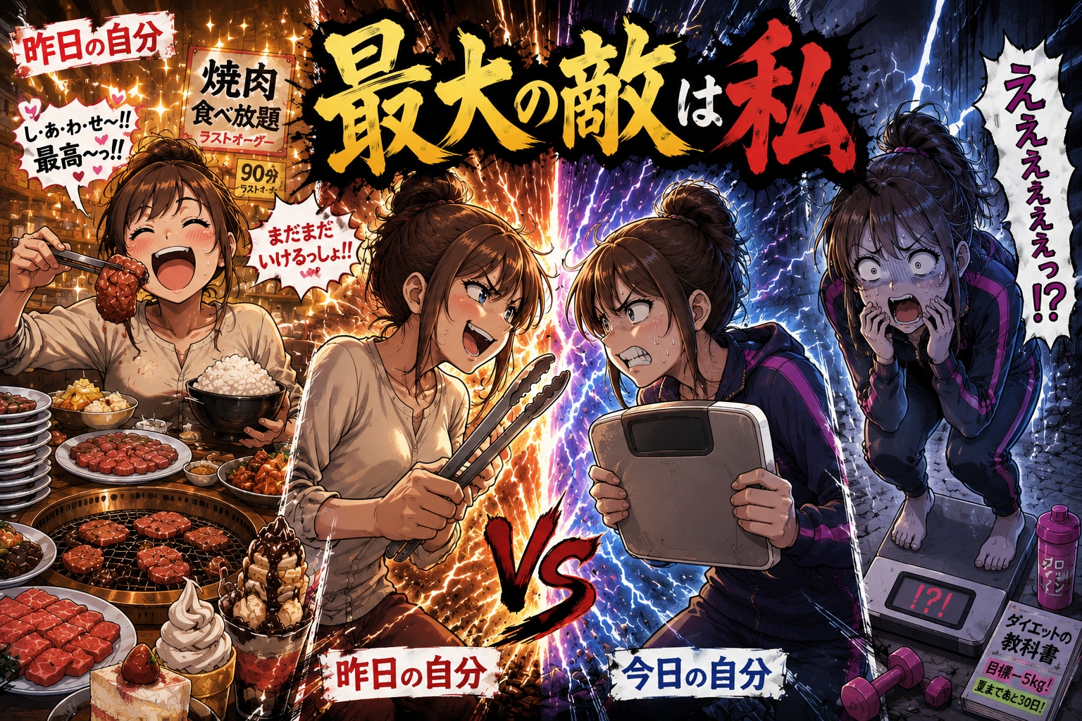 食べ放題 vs ダイエット