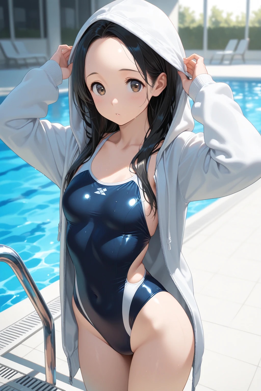 ただひたすらに競泳水着　和歌月まりあ