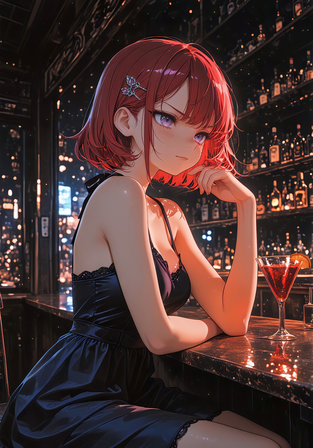 赤髪のバーカウンター