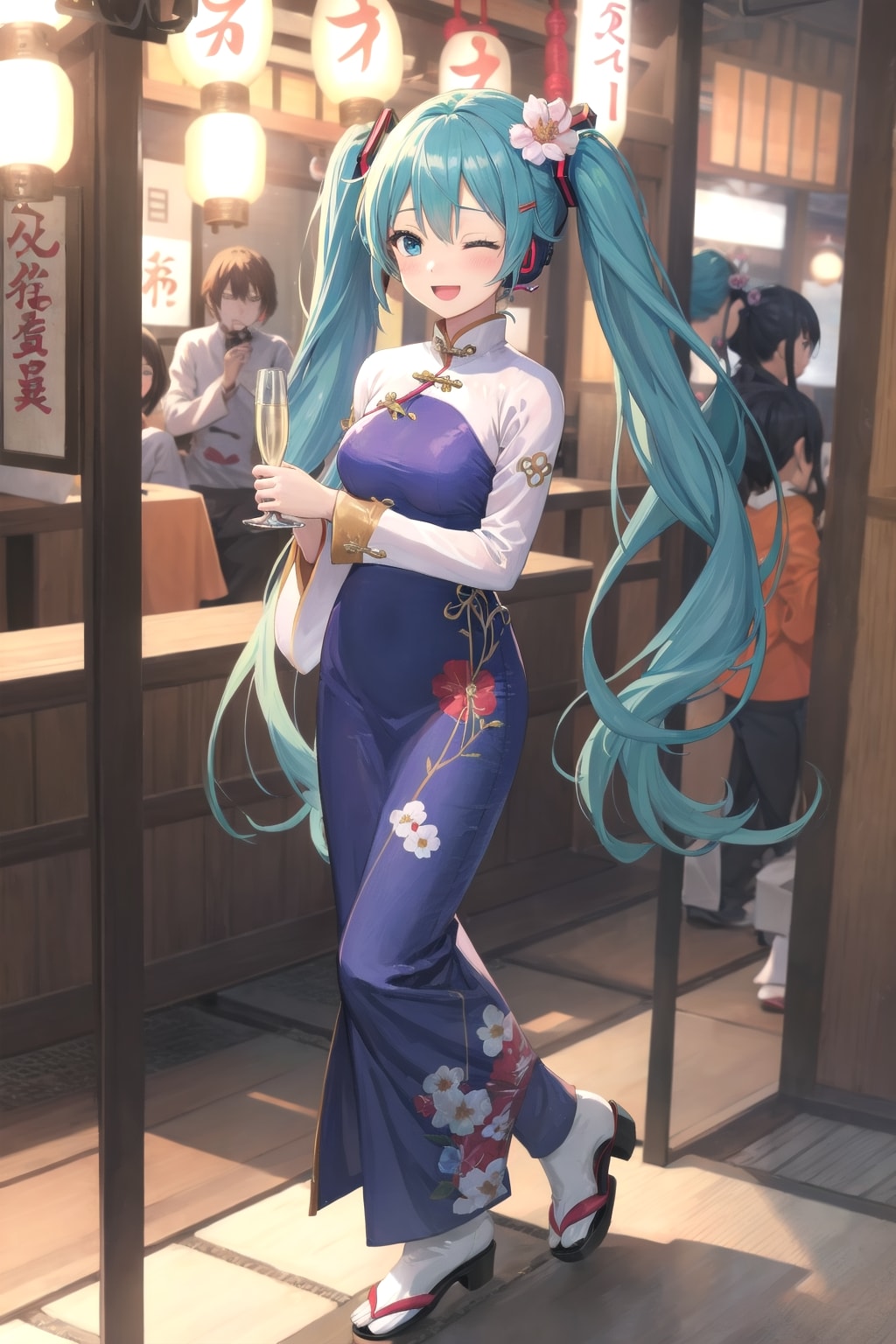 ２次会は衣装チェンジ💙