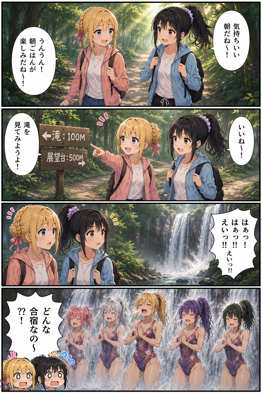 新体操部の瑛梨ちゃん・沙希ちゃん✨夏合宿！（１日目）