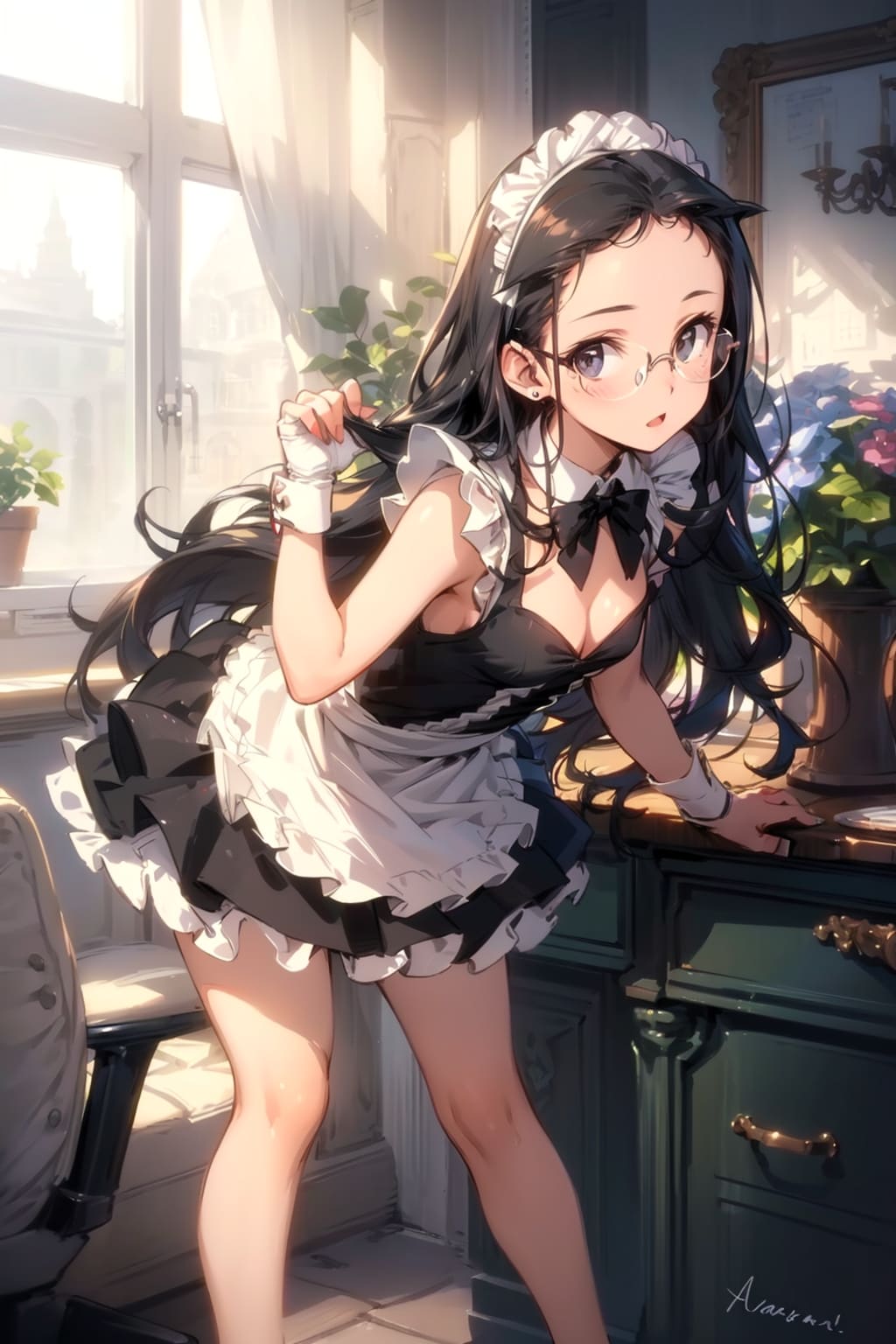 メイドの眼鏡っ娘