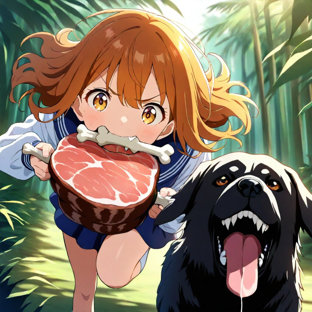 犬に育てられた娘 | の人気AIイラスト・グラビア