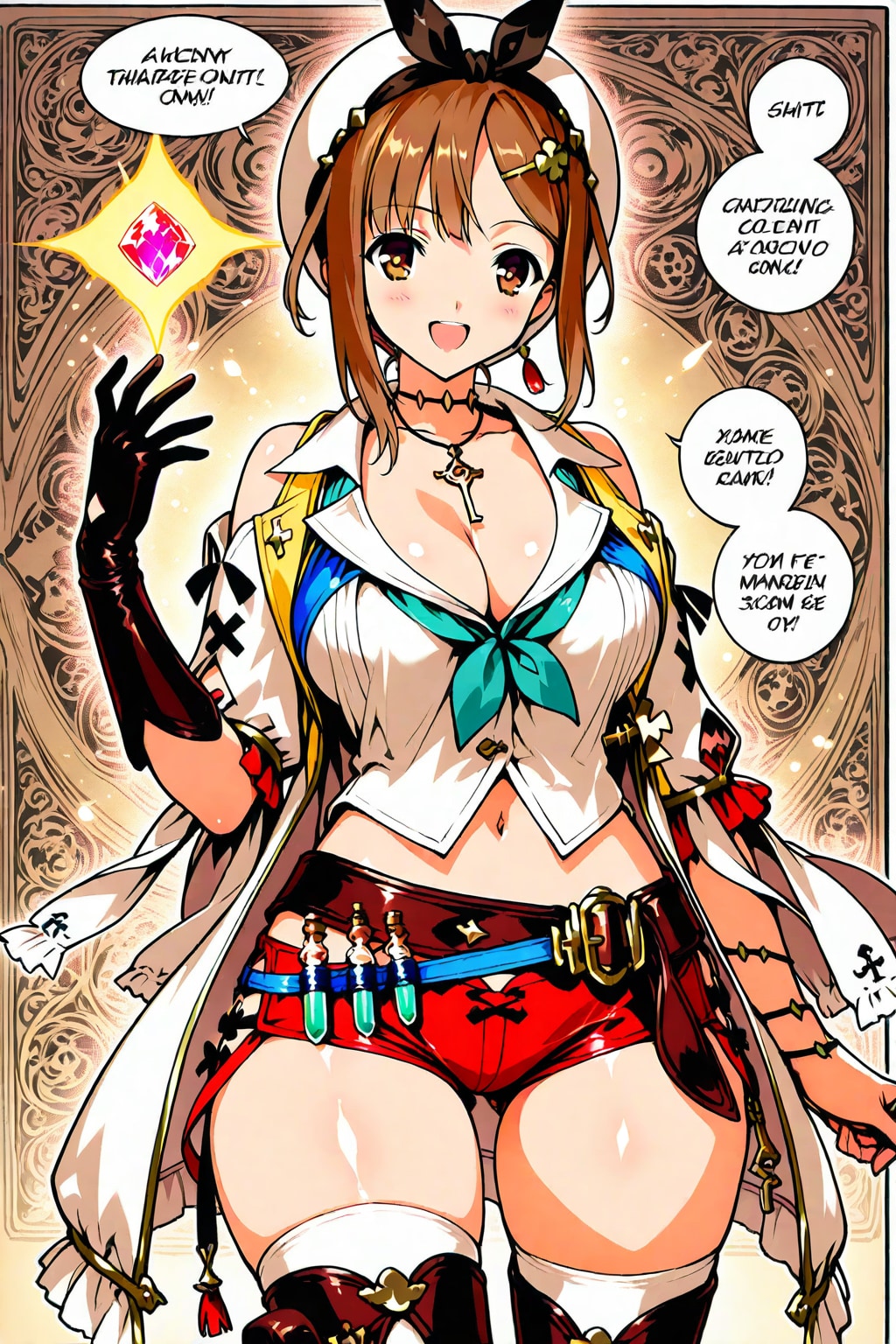 カラーコミック調のライザ♪（クオリティ系呪文と年代呪文で前半と後半、絵柄の変化を付けてみました）