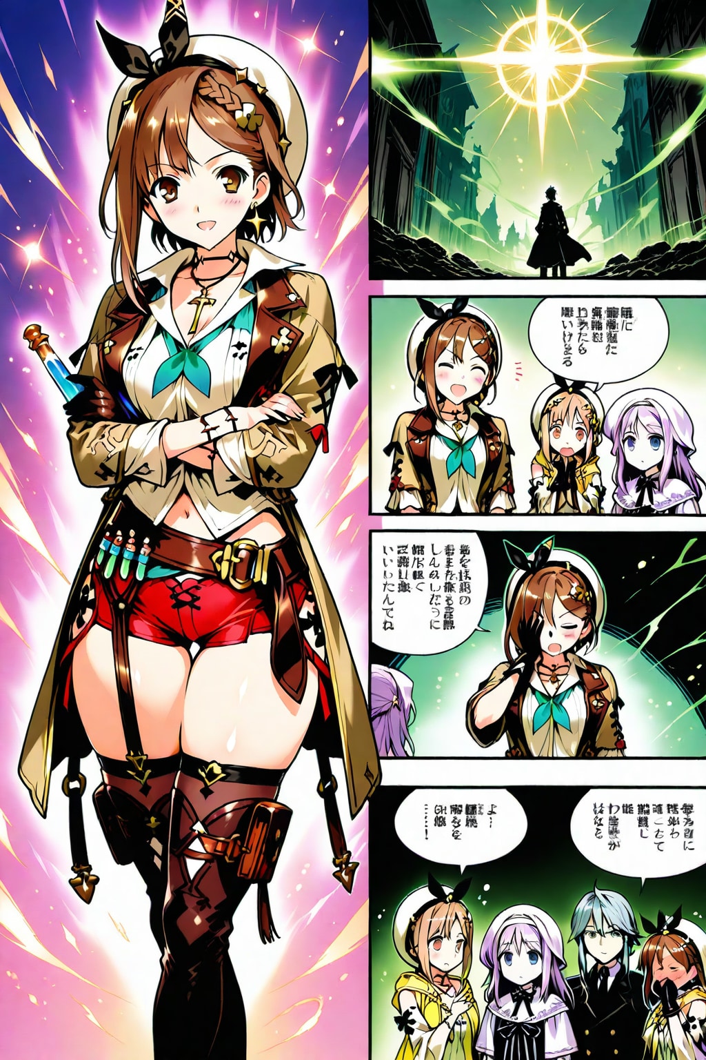 カラーコミック調のライザ♪（クオリティ系呪文と年代呪文で前半と後半、絵柄の変化を付けてみました）