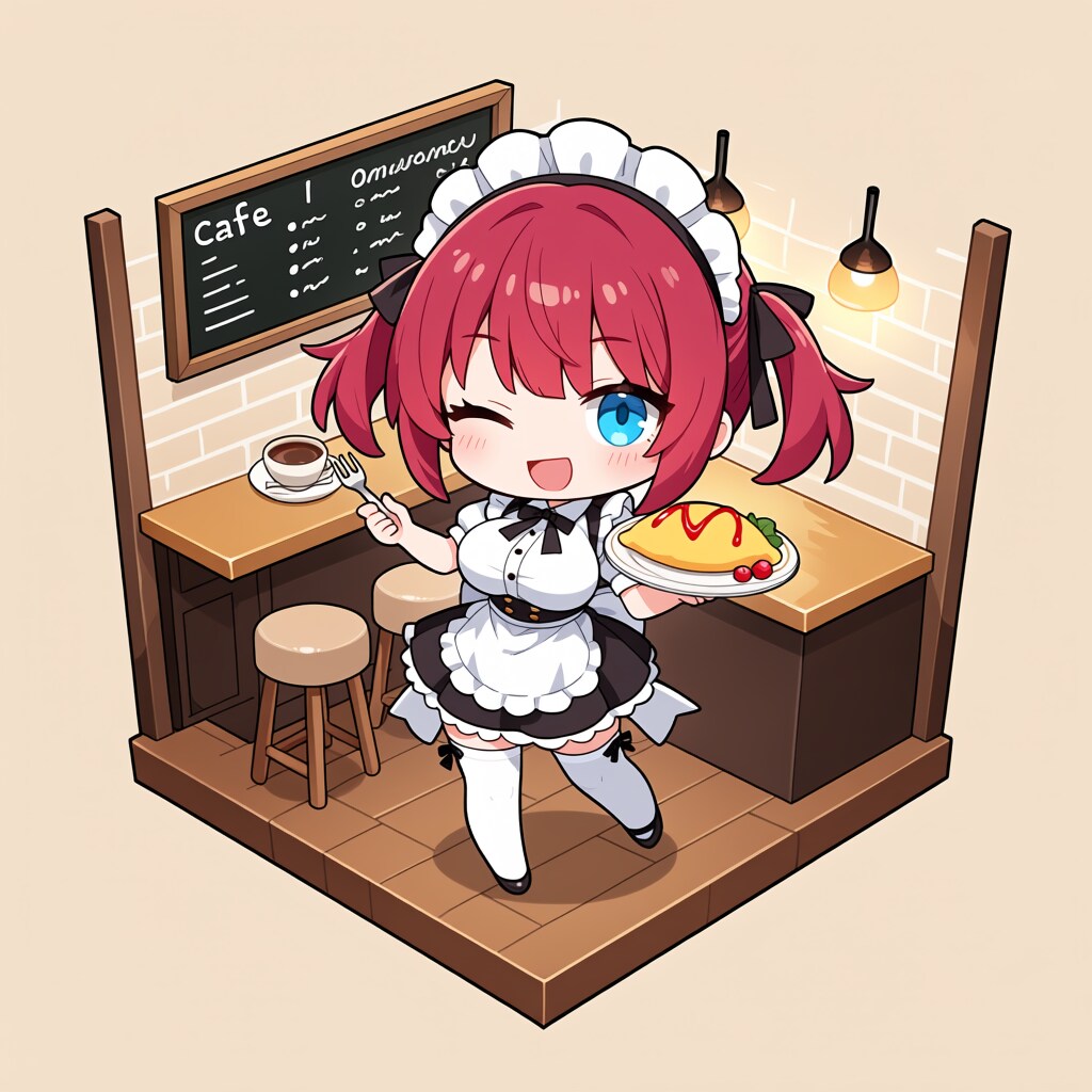 ちびウェイトレス実亜ちゃん