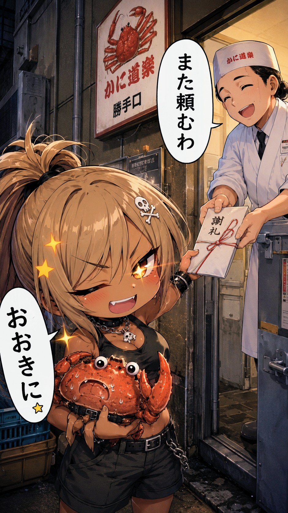 かにをくえるんだな🦀withおにくちゃん🍖02