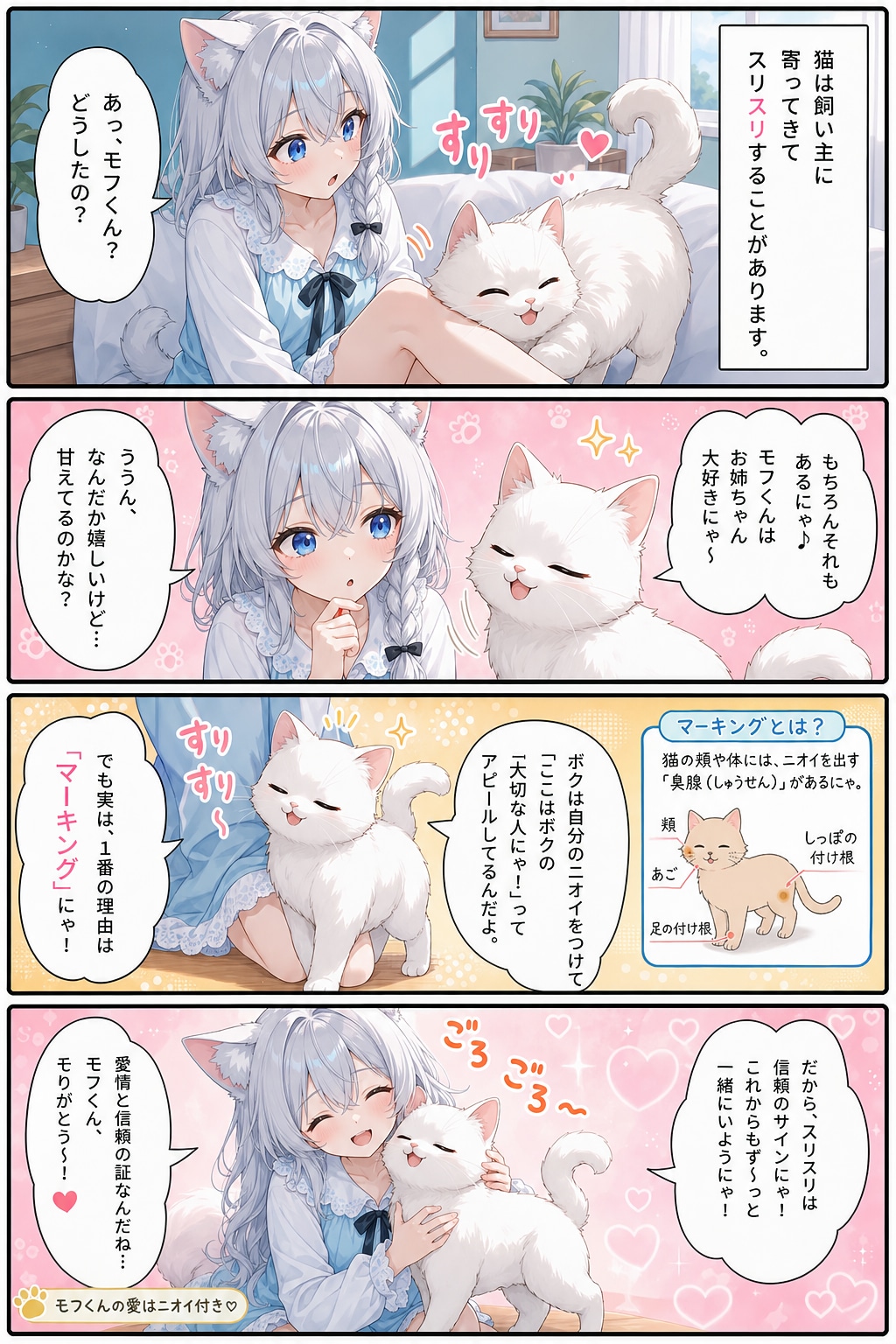 ネコのスリスリ