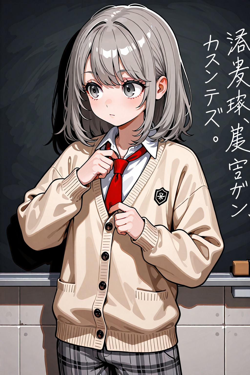 ネクタイを直すおじょう