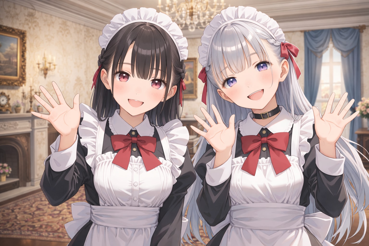 メイドさんとリナちゃん | の人気AIイラスト・グラビア