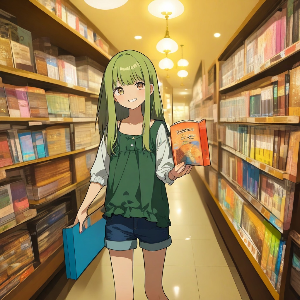 参考になりそうな一冊を見つけて微笑む