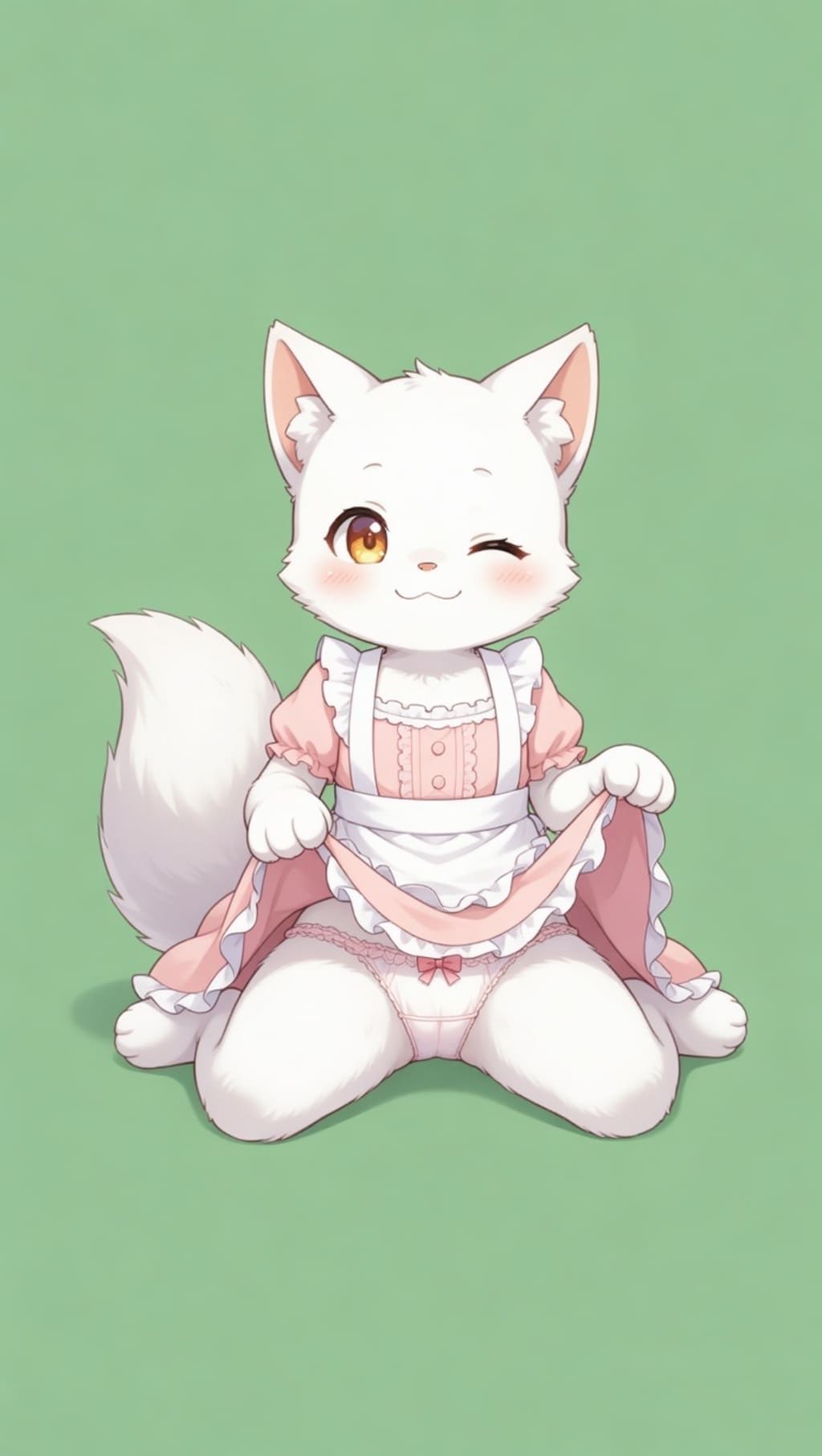 ぱんつを見せびらかすねこ