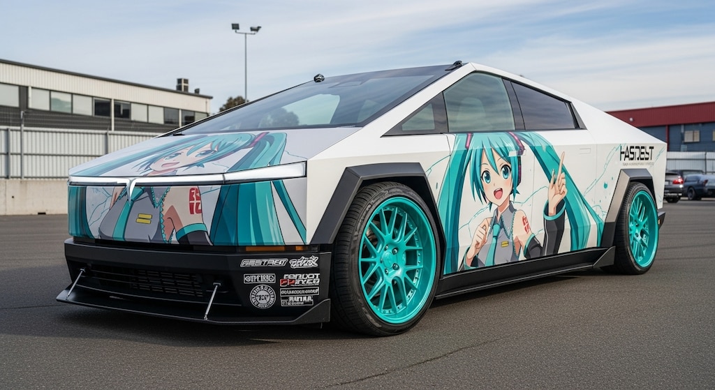 テスラサイバートラック初音ミク痛車
