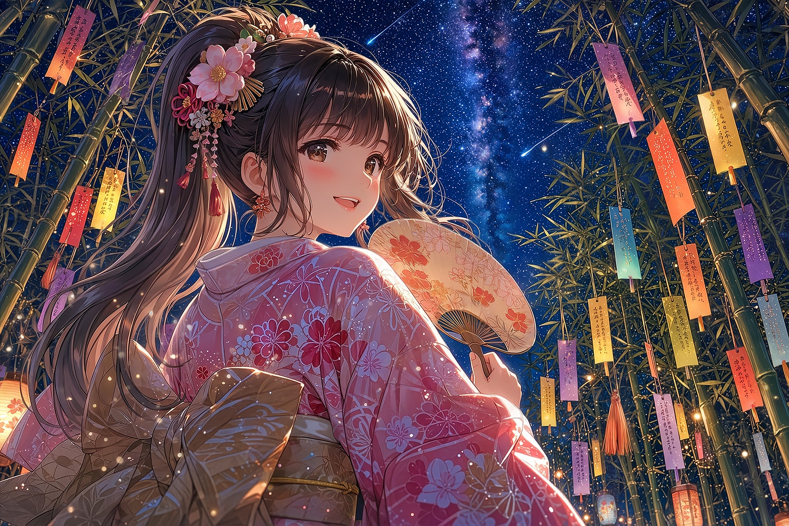 七夕祭りの夜