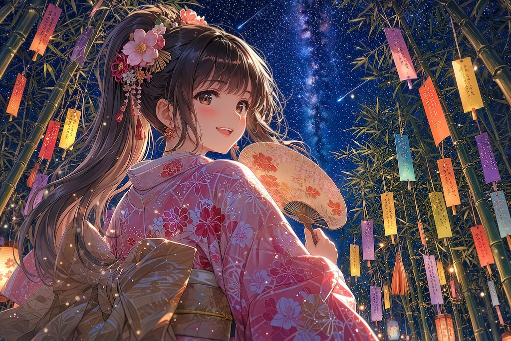 七夕祭りの夜