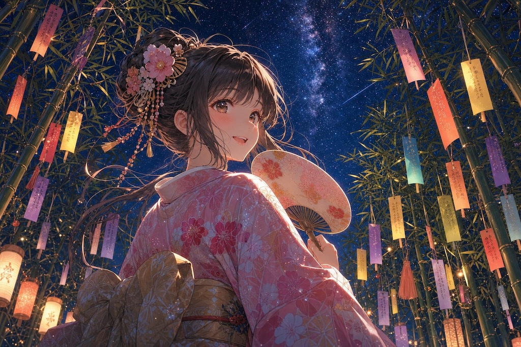 七夕祭りの夜