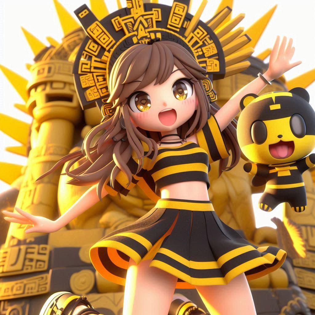アステカの創造神テスカトリポカ様を女体化してさらにかわいくしてみた