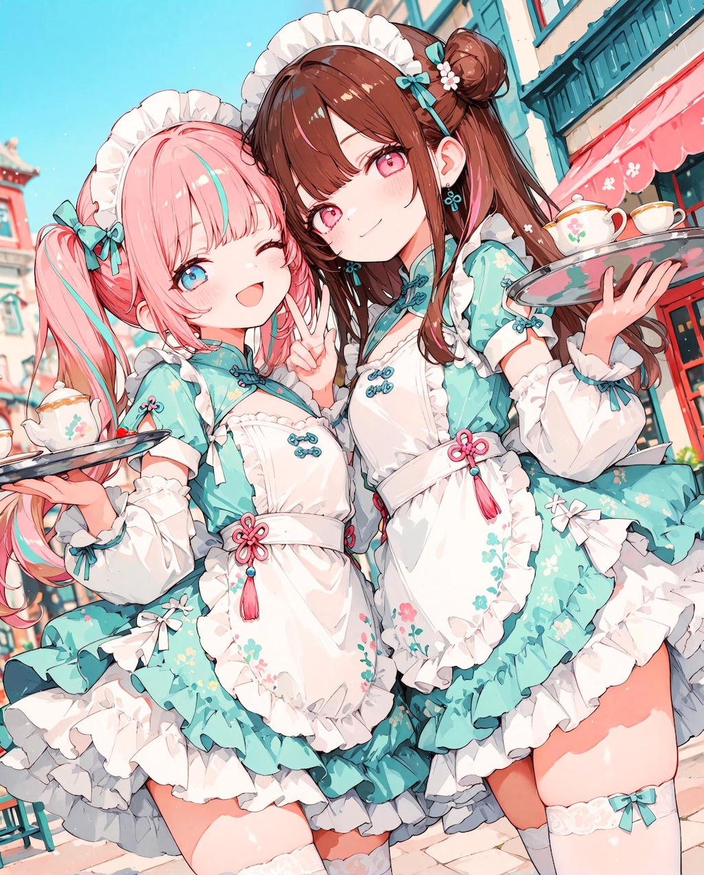 チャイナカフェの少女