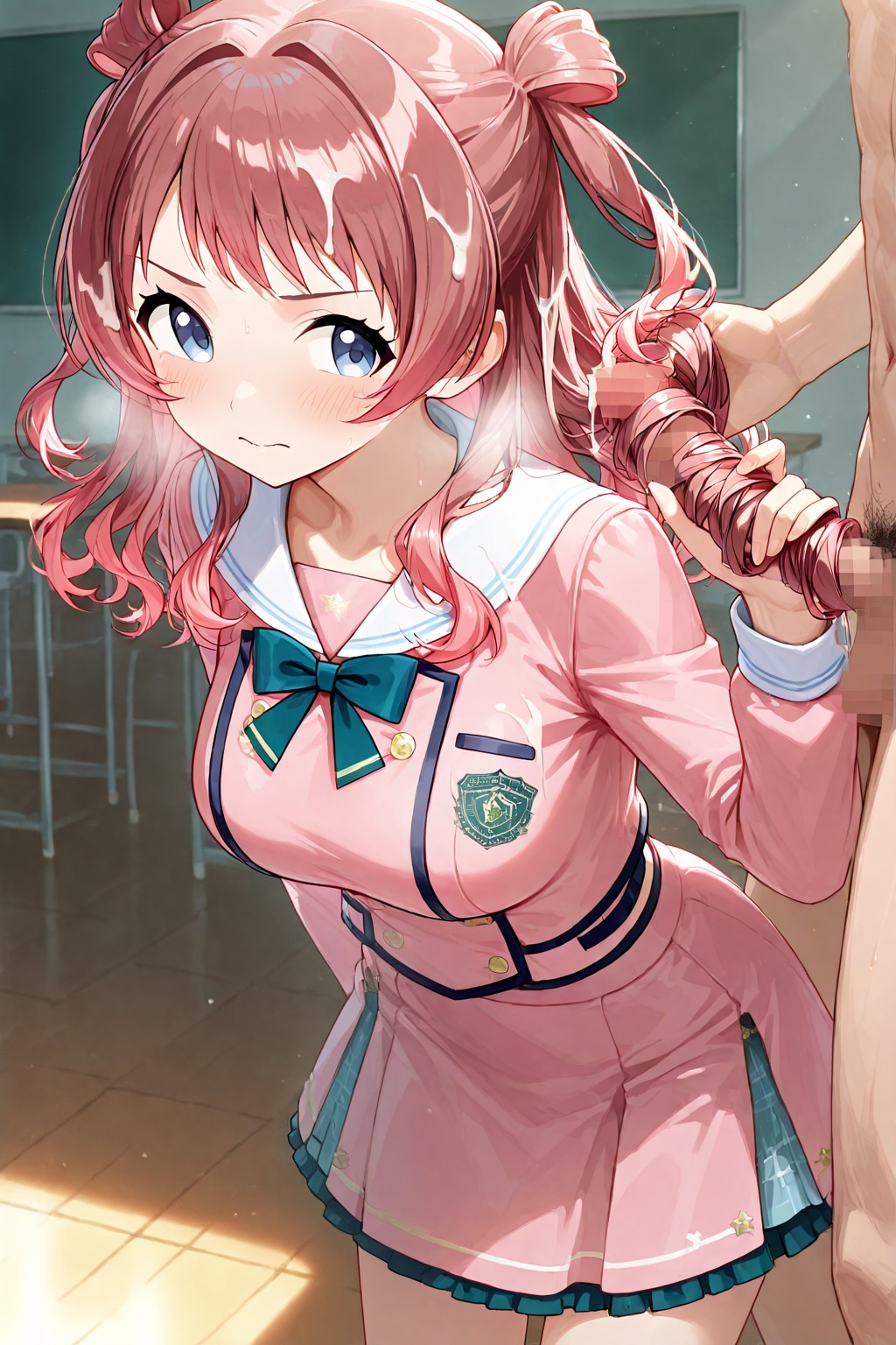 ア〇マス 髪コキ 2