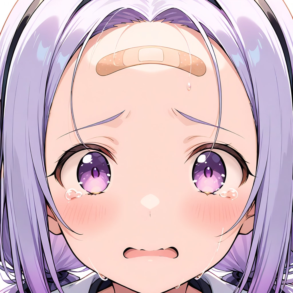 大事なおでこが〜