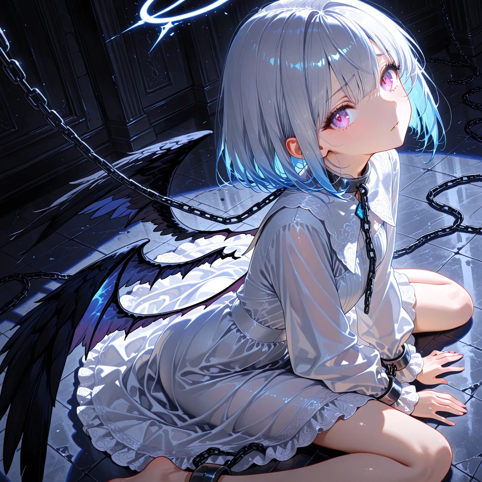 堕天使 白ドレス 胸サイズ未指定 | の人気AIイラスト・グラビア