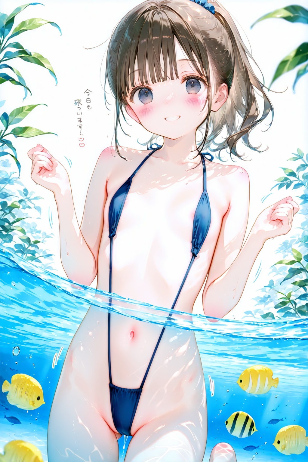 この水着で水に入れるのは雫ちゃんしかいない！！（うちの子内比較でｗ）