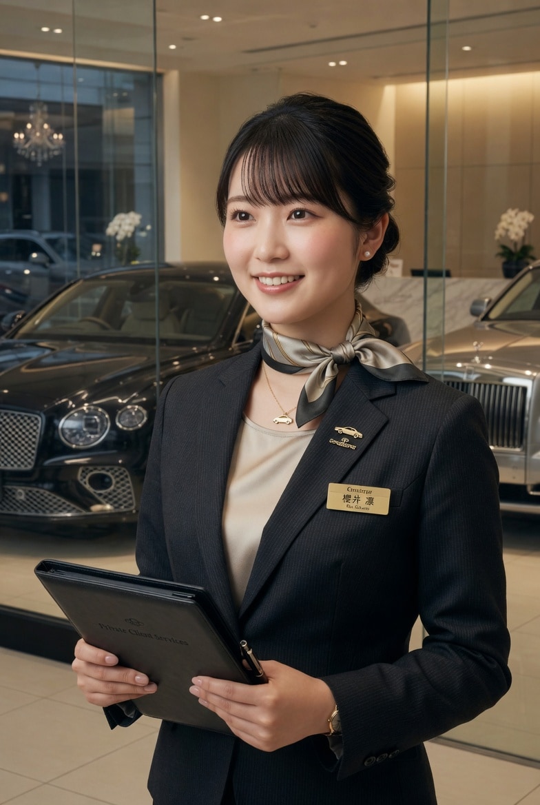 カーディーラーのお姉さん